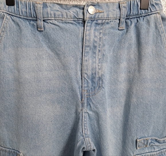 Denim Cargo High Waist Joggers    Size 9/10 - Picture 3 of 7